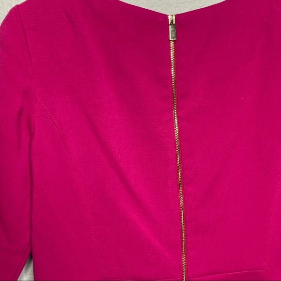 Vince Camuto Crepe A Line Dress Magenta - Picture 7 of 8